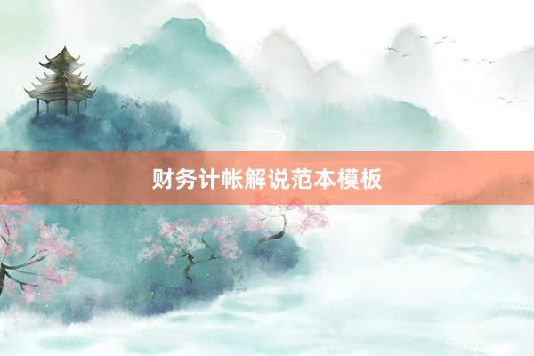 财务计帐解说范本模板