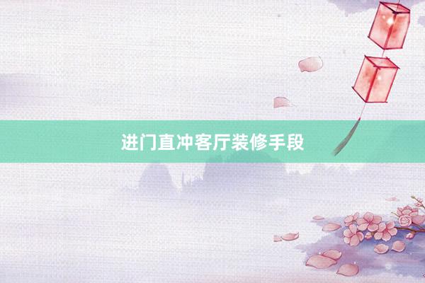 进门直冲客厅装修手段