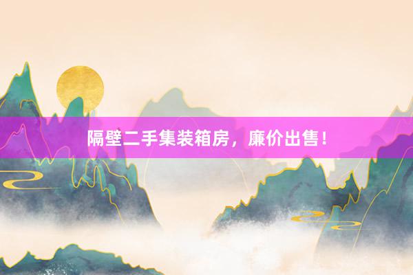 隔壁二手集装箱房，廉价出售！