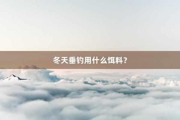 冬天垂钓用什么饵料？